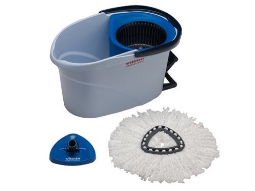 Balde com Pedal + Esfregona de Cantos - UltraSpin Mini Vileda 