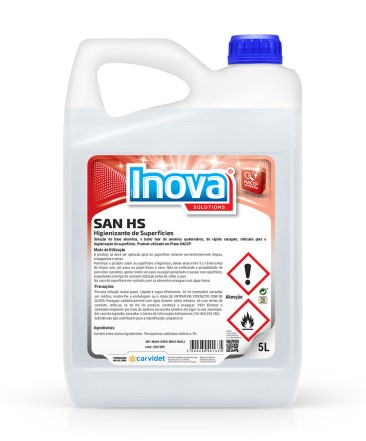 SAN HS Desinfetante de Superficies base alcoolica (Produto notificado na Direção Geral de Saúde)- 5lt 