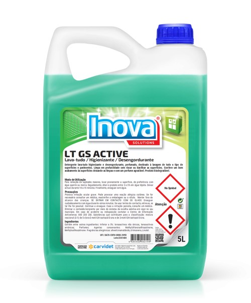 Det. Lava-tudo Higienizante Desengurdurante LT GS ACTIVE